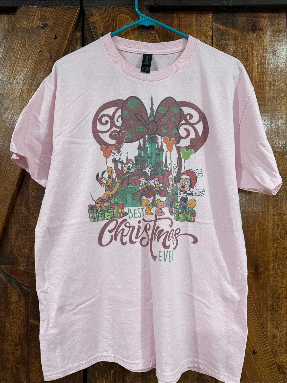 Disney Pink "Best Christmas Ever"  Graphic Tee